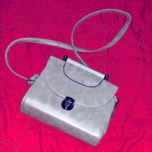 Gray shoulder bag